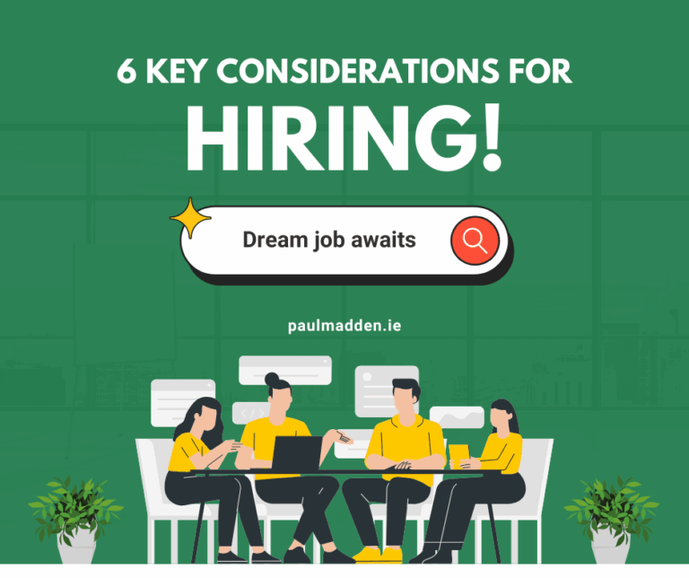 Hiring considerations for 1st time hires